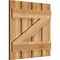 Ekena Millwork Spaced Board-n-Batten Shutters w/Z-Bar, Rough Sawn Western Red Cedar, 23W x 22H, PR RBS06Z23X022RWR - alternate 4
